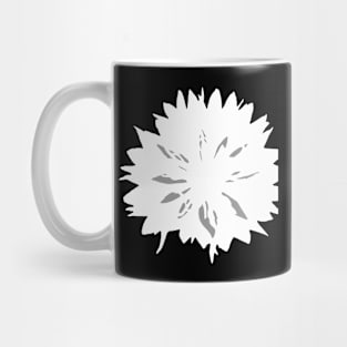 Abstract Flower Cornflower Monochrome Mug